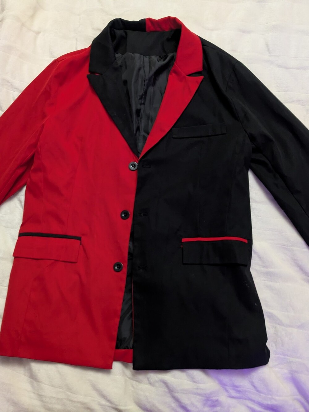 Men's Small Manfinity Two-toned Red And Black Blazer And Pants